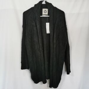 NWT Urban Outfitters Super Soft Open Fuzzy Cardigan in Black - Sz XS